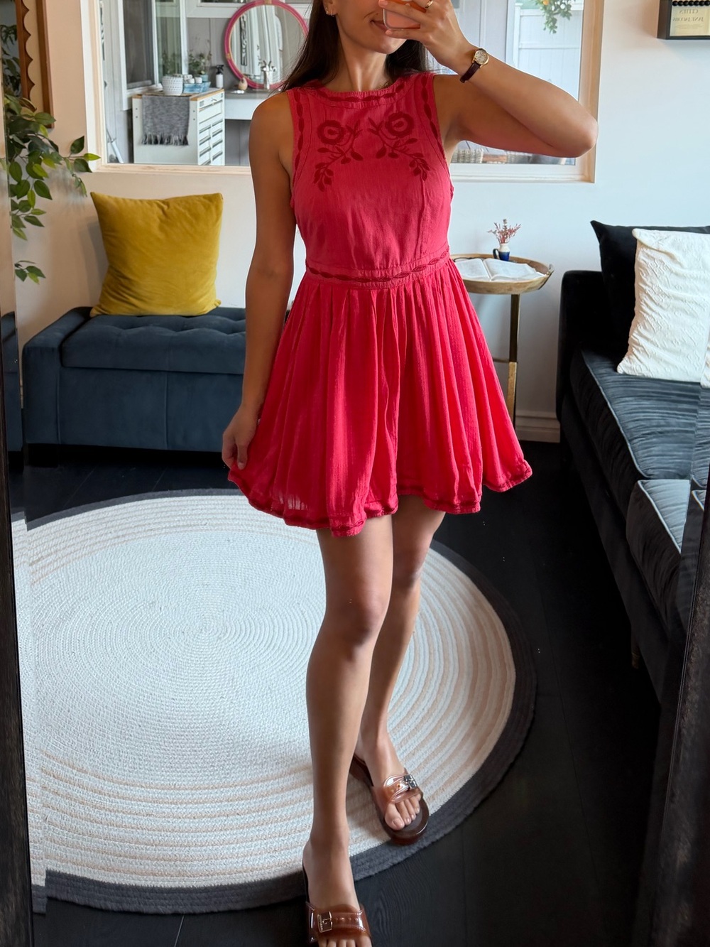Free People Birds of a Feather Mini Dress (Size 2)